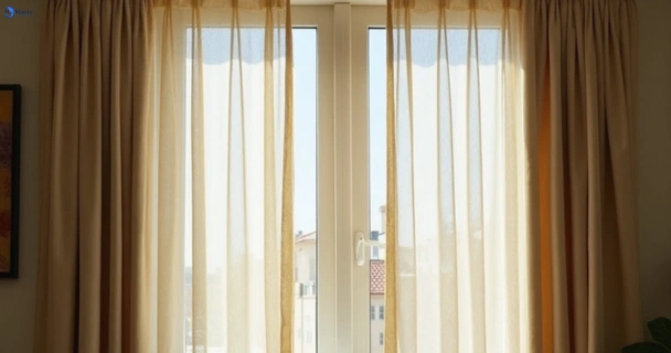 Dull dusty drapes in moolap-vic before professional cleaning